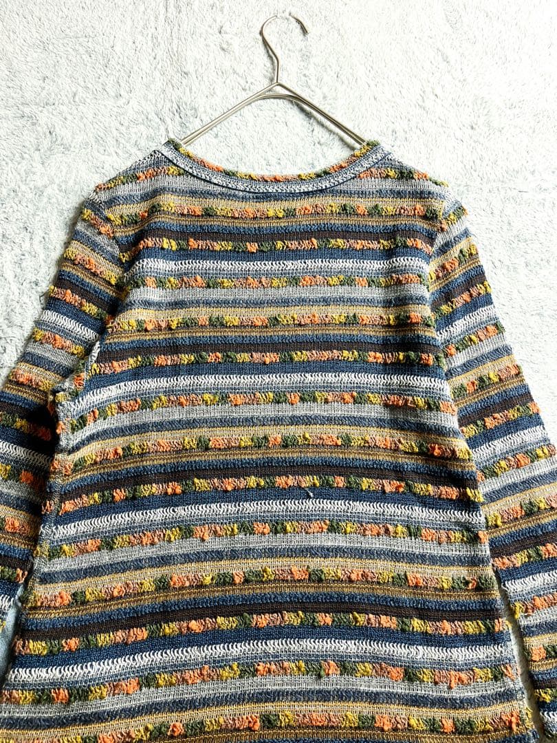 【45R】45rpm ジャガードニット ラッセルフラワーTシャツ