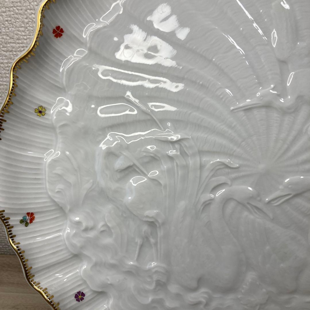 マイセン　スワン　ケーキプレート　29cm