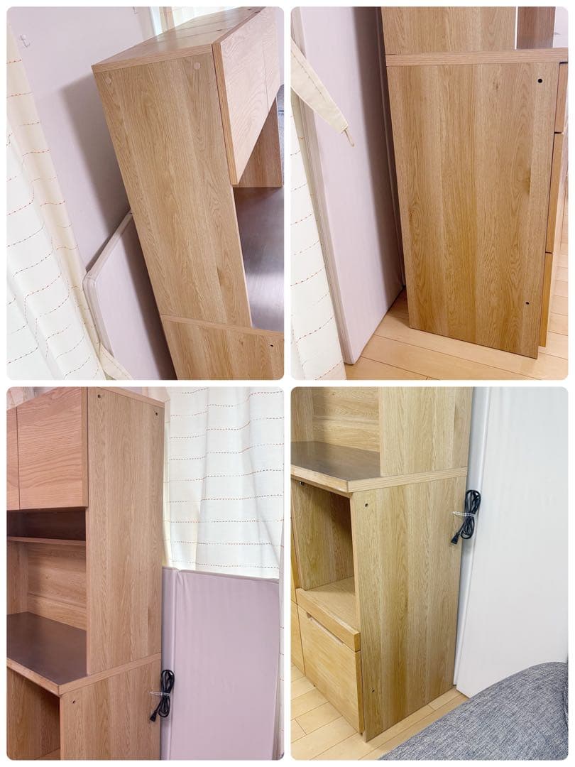 unico LOMキッチンカウンター　W1000 setF オーク材　ステンレス