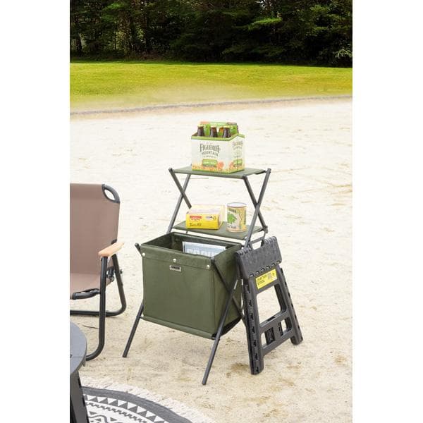 アメリカン ミリタリー スリム 折りたたみ 薄型 スリム ラック 緑