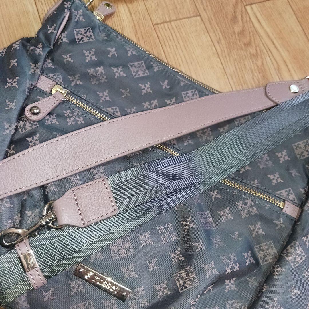 ラシット♥美品♥ショルダーバッグ♥2Way♥グレーピンク♥