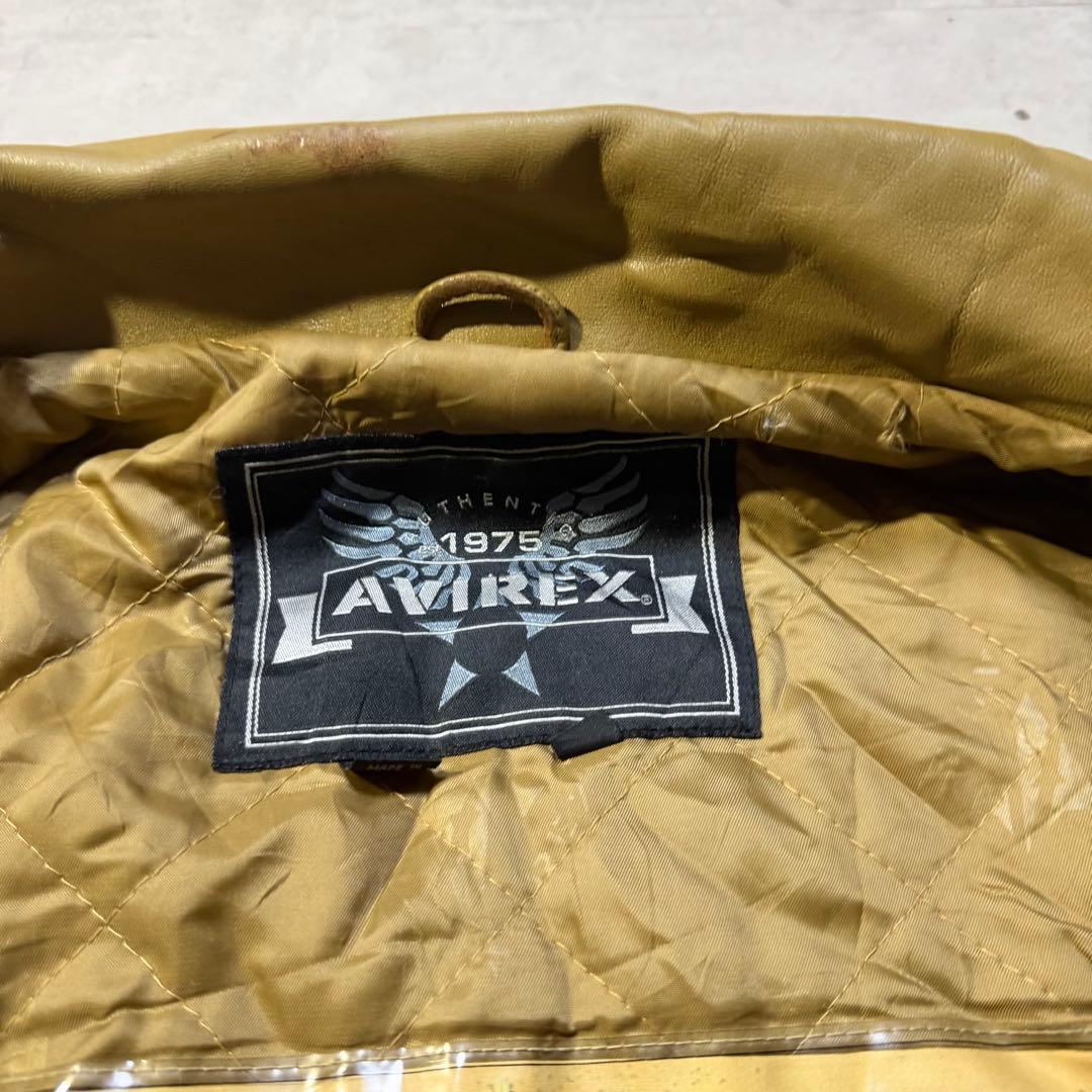 AVIREX Sun Dance レザースタジャン 本革 大きいサイズ 4XL