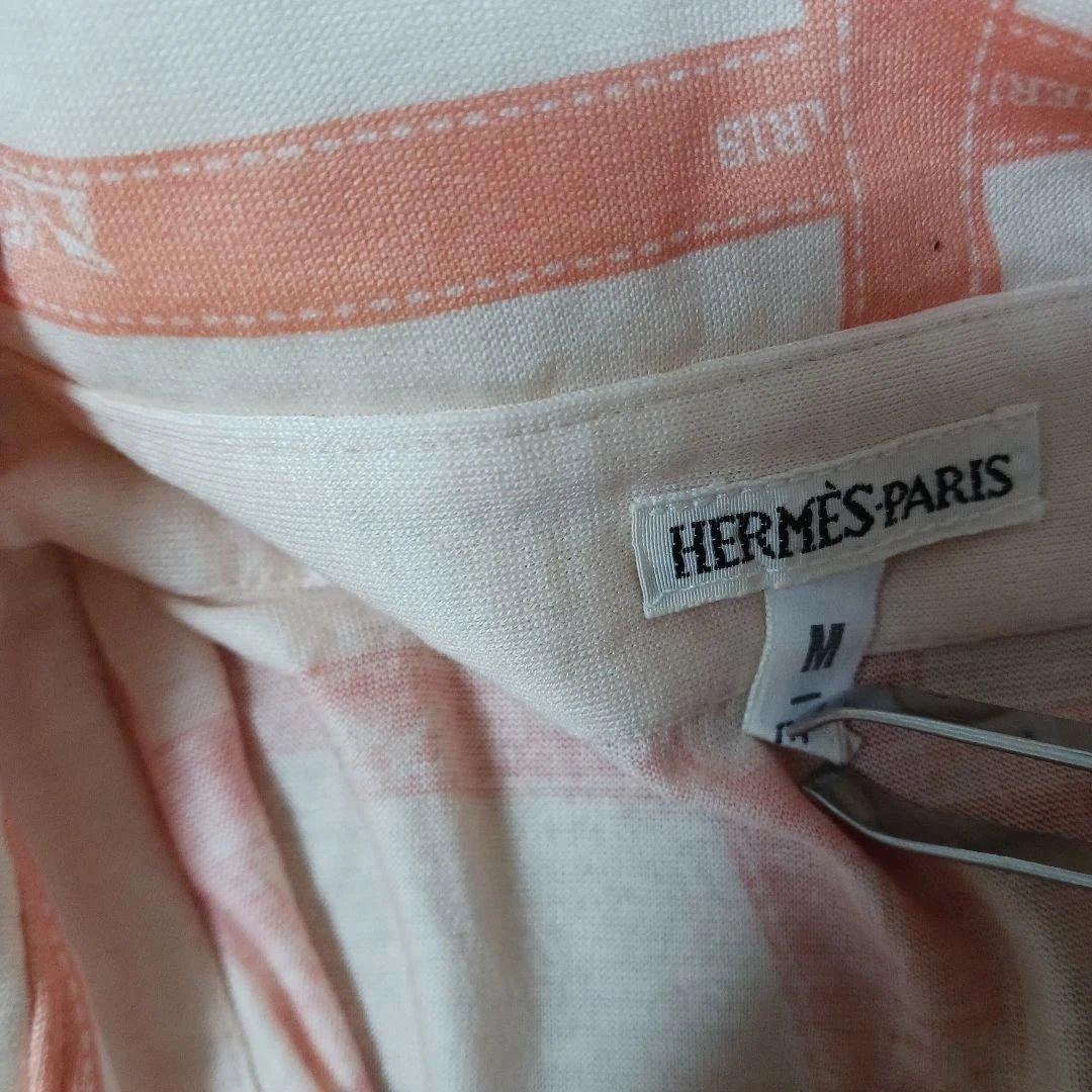 エルメス　マンジェラ　ボルデュック柄　HERMES　半袖　ポロシャツ