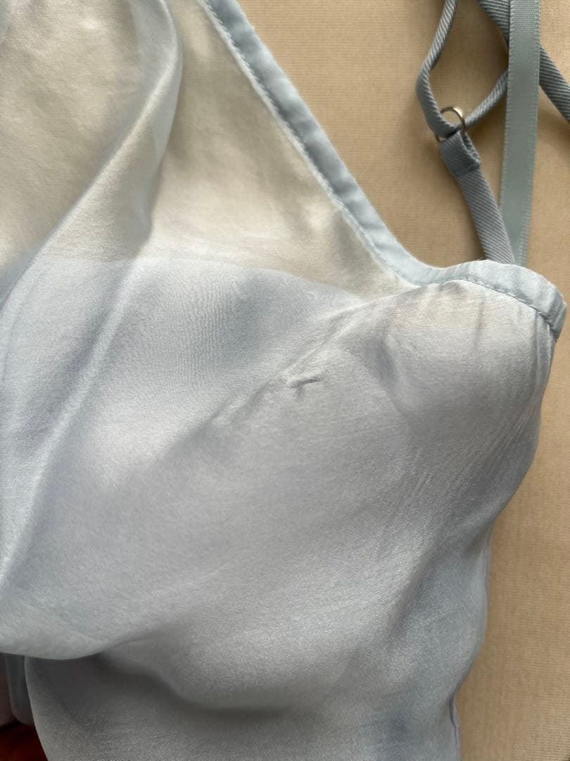 水色 ローブドフルール ミニドレス