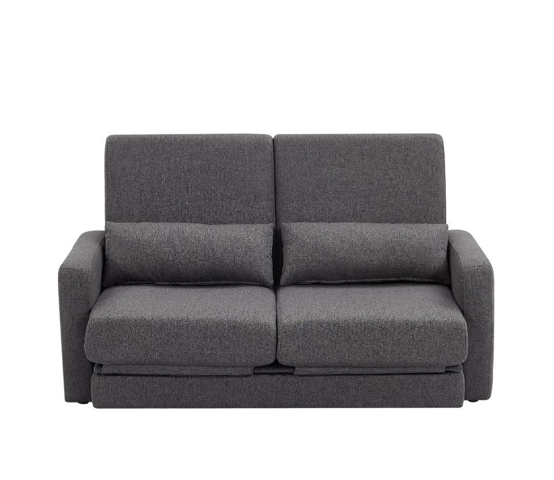 【新品】収納付き2人掛けソファ 木脚着脱可能 コンパクト