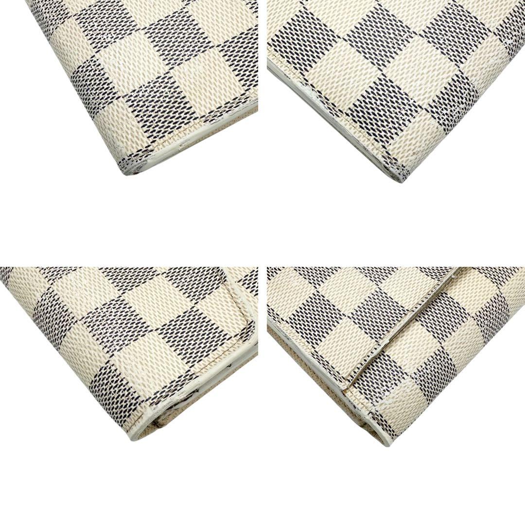 【極美品】ルイヴィトン 新型ポルトフォイユサラ 長財布 ダミエ アズール 白