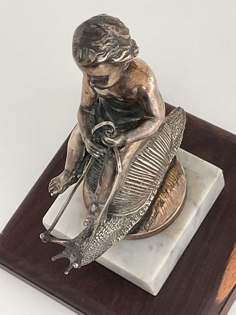 Cupid on a shell,1920FRANCE.カタツムリに乗った天使