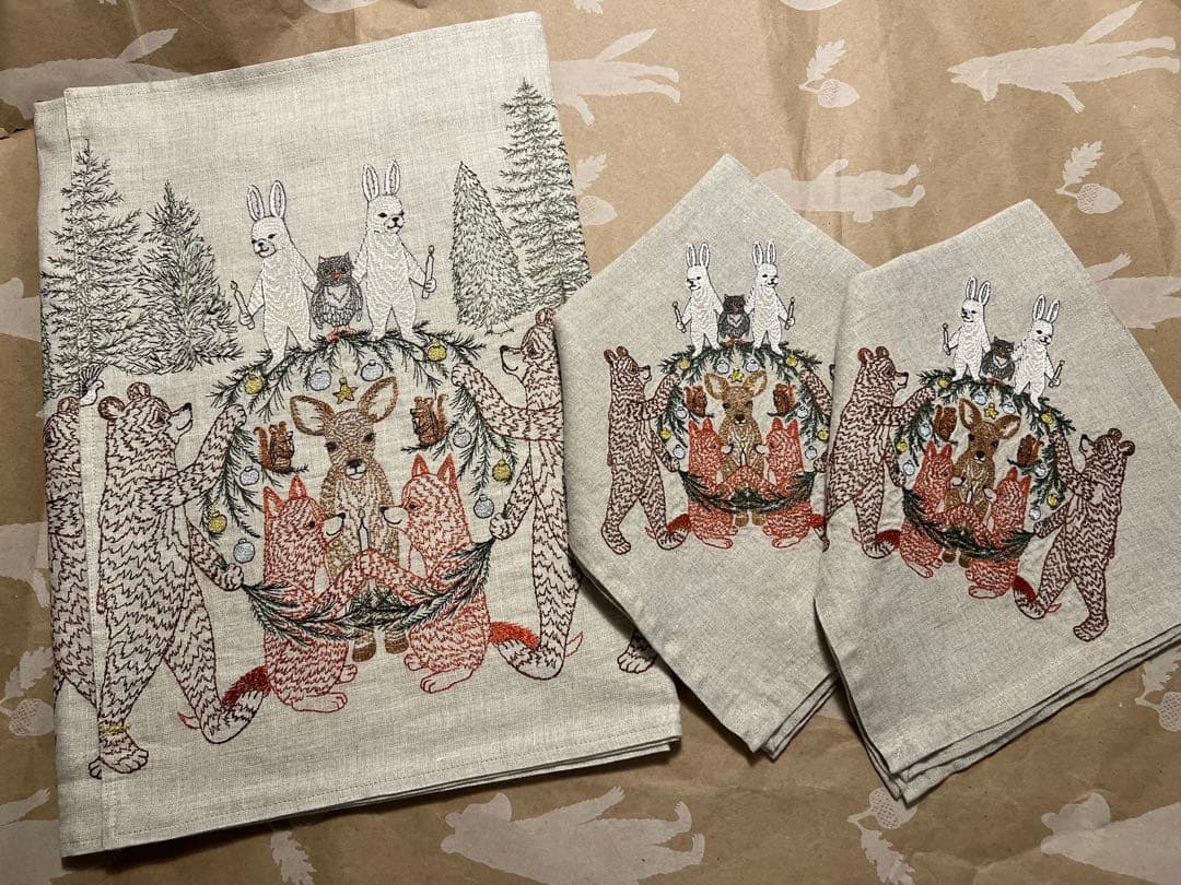 CORAL&TUSK コーラル&タスク テーブルランナー ナプキン×2 3点