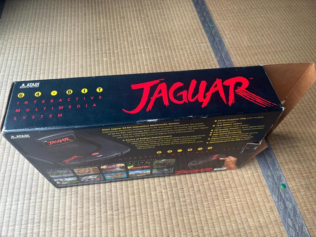 Atari Jaguar 本体と付属品　＋ソフト3本