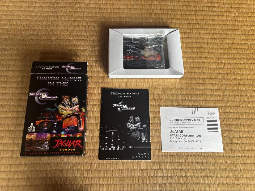 Atari Jaguar 本体と付属品　＋ソフト3本