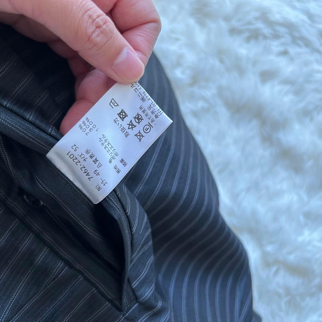 美品　MONSIEUR NICOLE セットアップ ビジネススーツ ストライプ