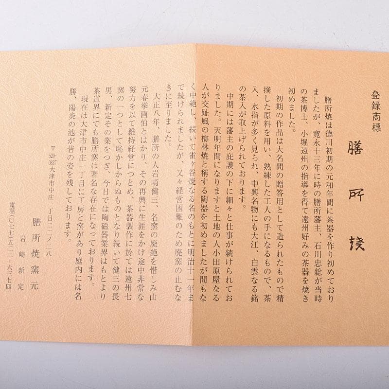 茶道具　膳所焼　陽炎園造　淡海ぜぜ　六角建水　花入　共箱　C　7090