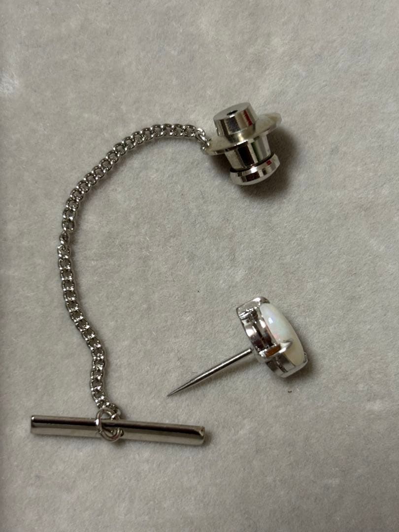オパール オーバルカットネクタイピン ビンテージ