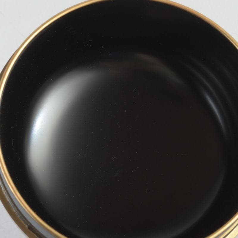 茶道具　瑞雲造　漆塗　総竹林蒔絵　平棗　共布共箱　V　9465