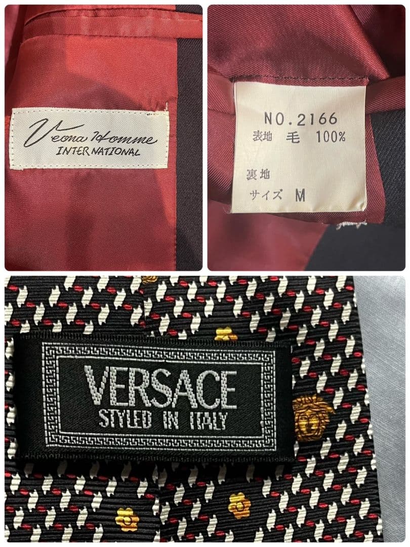 豪華5点セット 小さめ vintage 金ボタン ダブルスーツ 紺