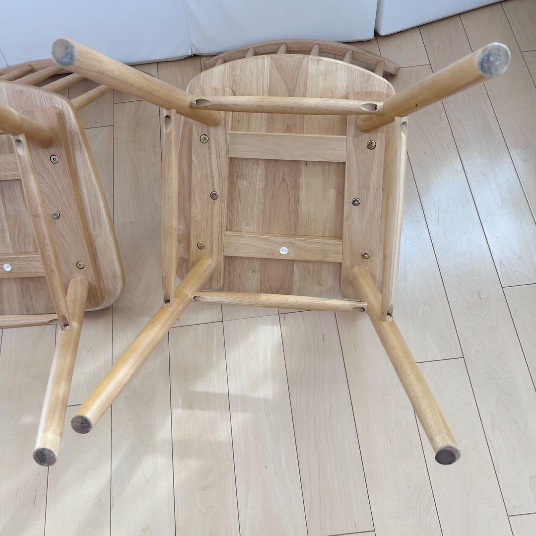 ダイニングチェア　天然木　ウィンザーチェア　ハイバック　貫構造　北欧