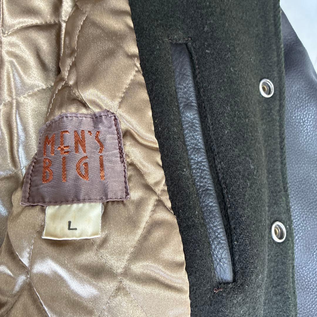 MEN'S BIGI スタジャン　袖レザー