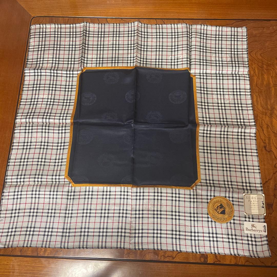 H*a様 Burberrys シルク&コットン チェック柄ハンカチーフ4枚セット