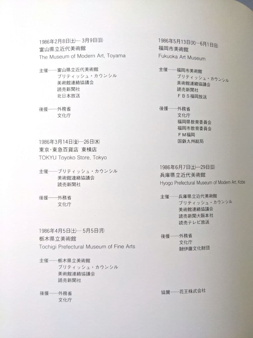 図録 ホックニーのカメラワーク 1986年