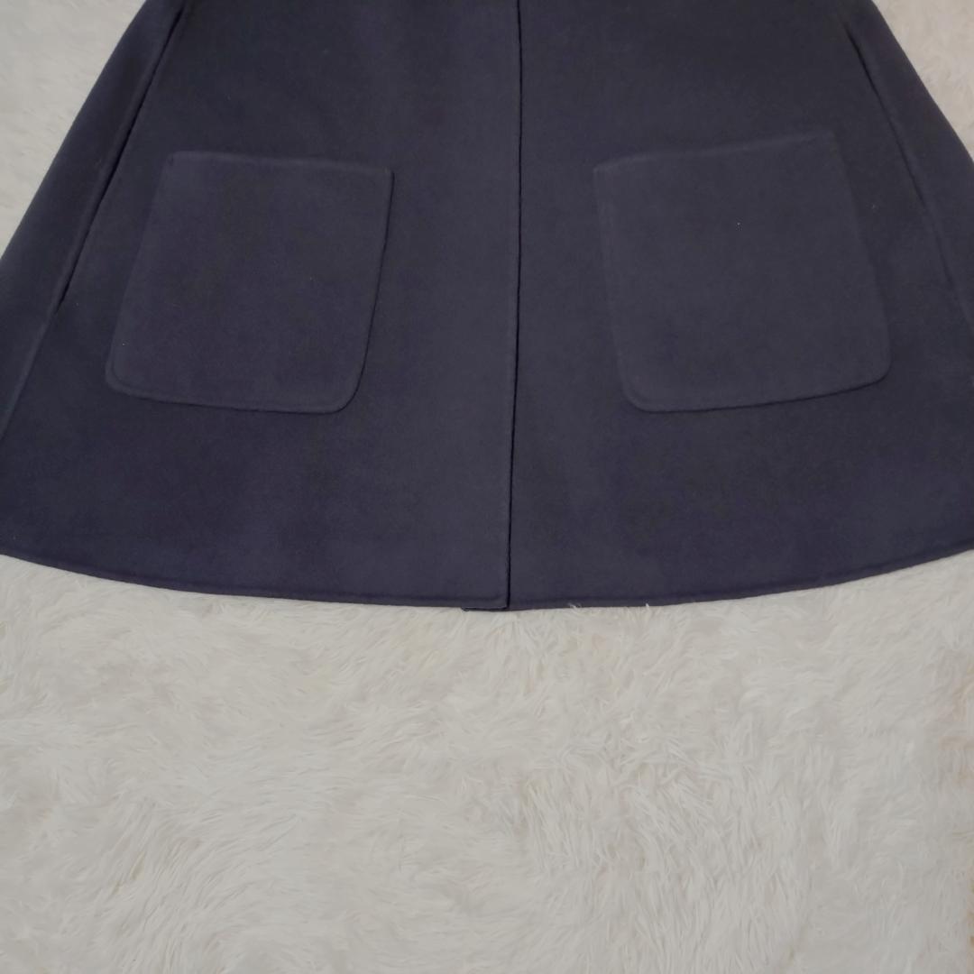 新品✨　ユナイテッドアローズ バイカラーリバーケープ　ネイビーブラック　ポンチョ