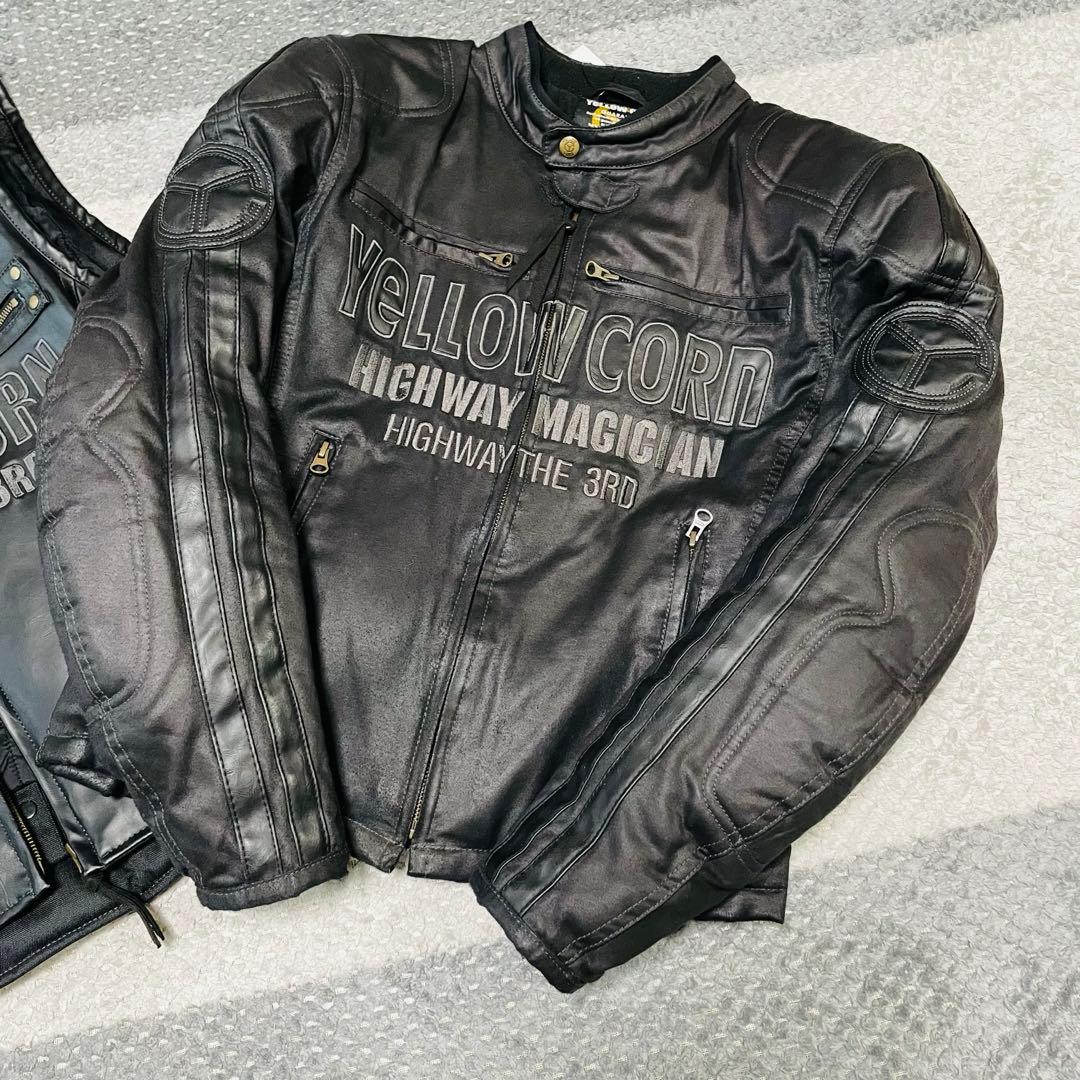 超希少✨YeLLOW CORN レザージャケット ベスト 3way バイカー　L