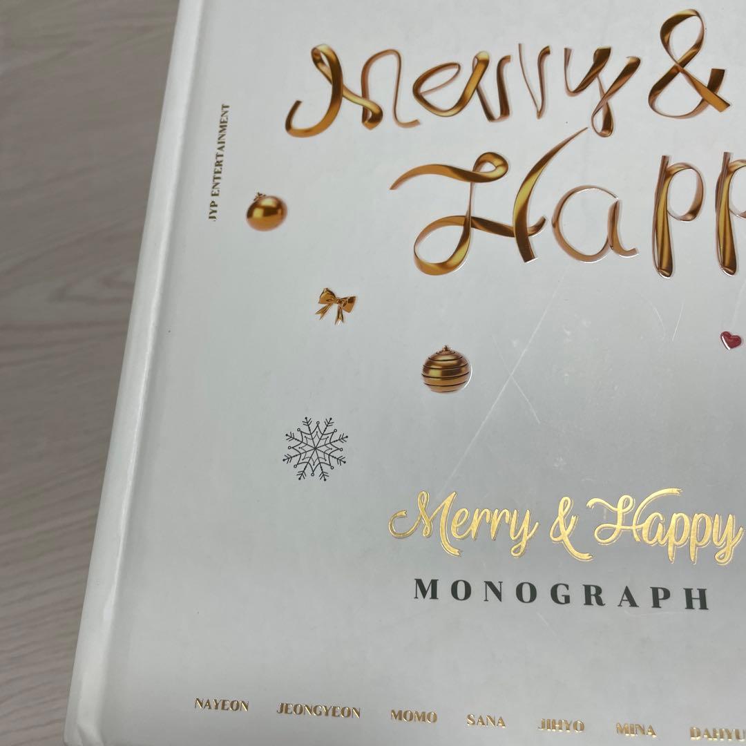 トゥワイスTWICE公式正規品モノグラフMerry&Happyトレカ、DVD付き