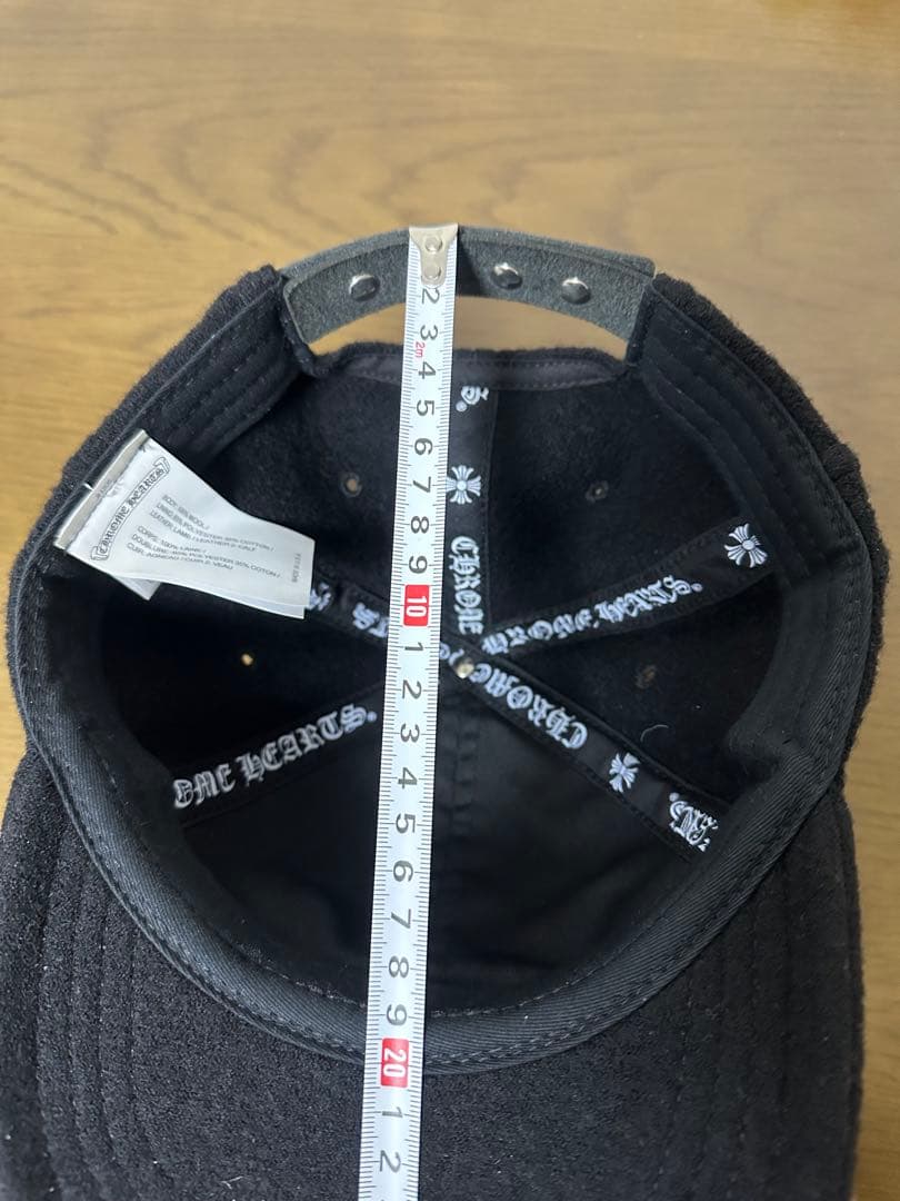 CHROME HEARTS／CHロゴ ウールベースボールキャップ ブラック