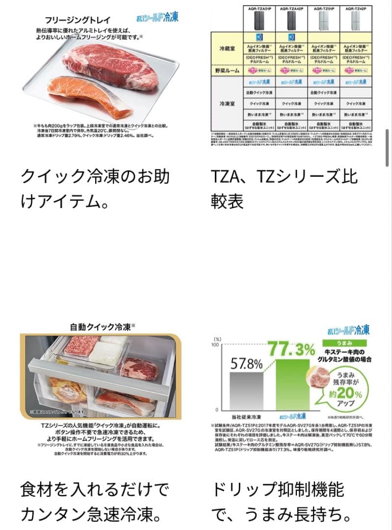 2024年製 AQR-TZ51P AQUA 冷蔵庫 512L