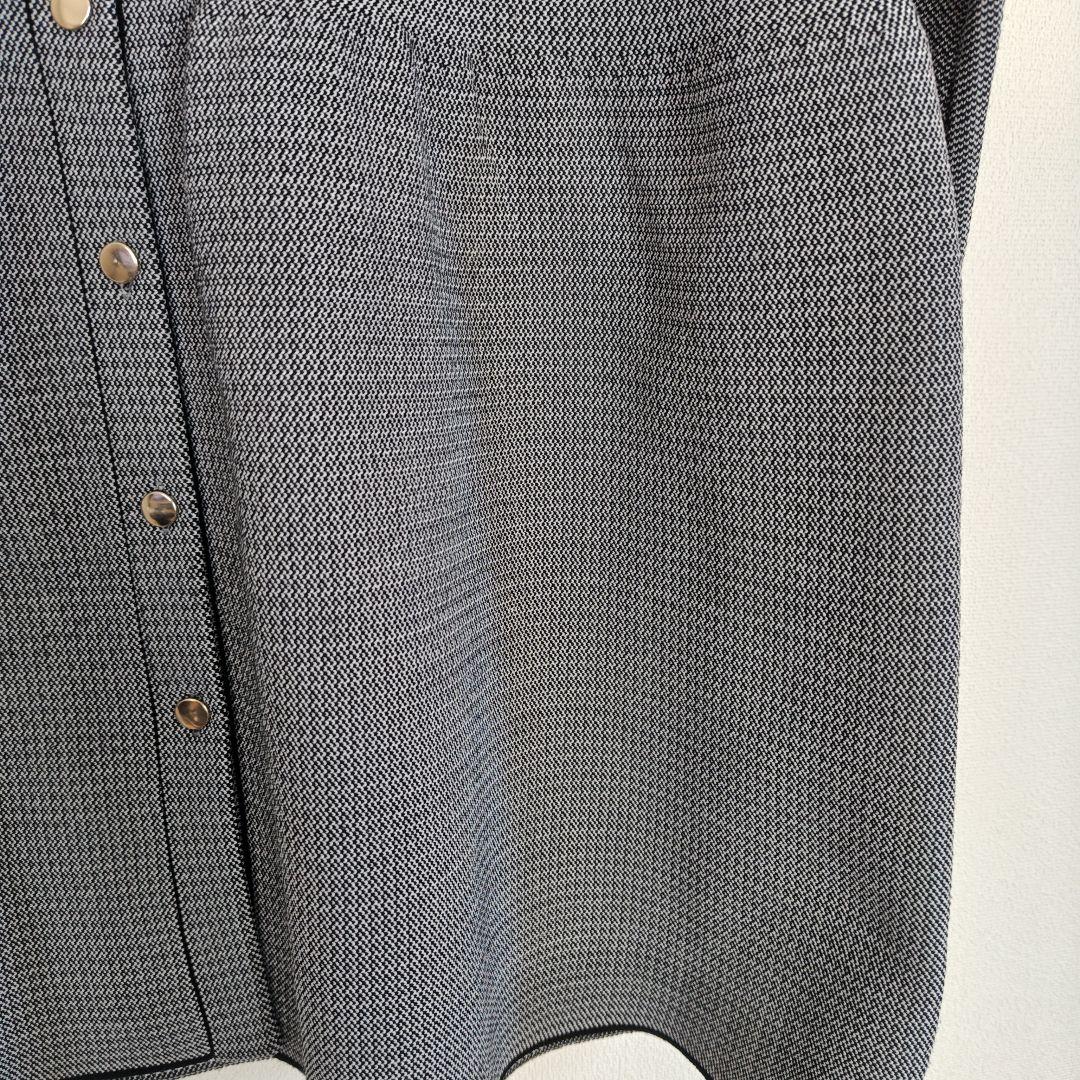 美品UNITED ARROWS カーディオン グレー フリルジャケット ペプラム