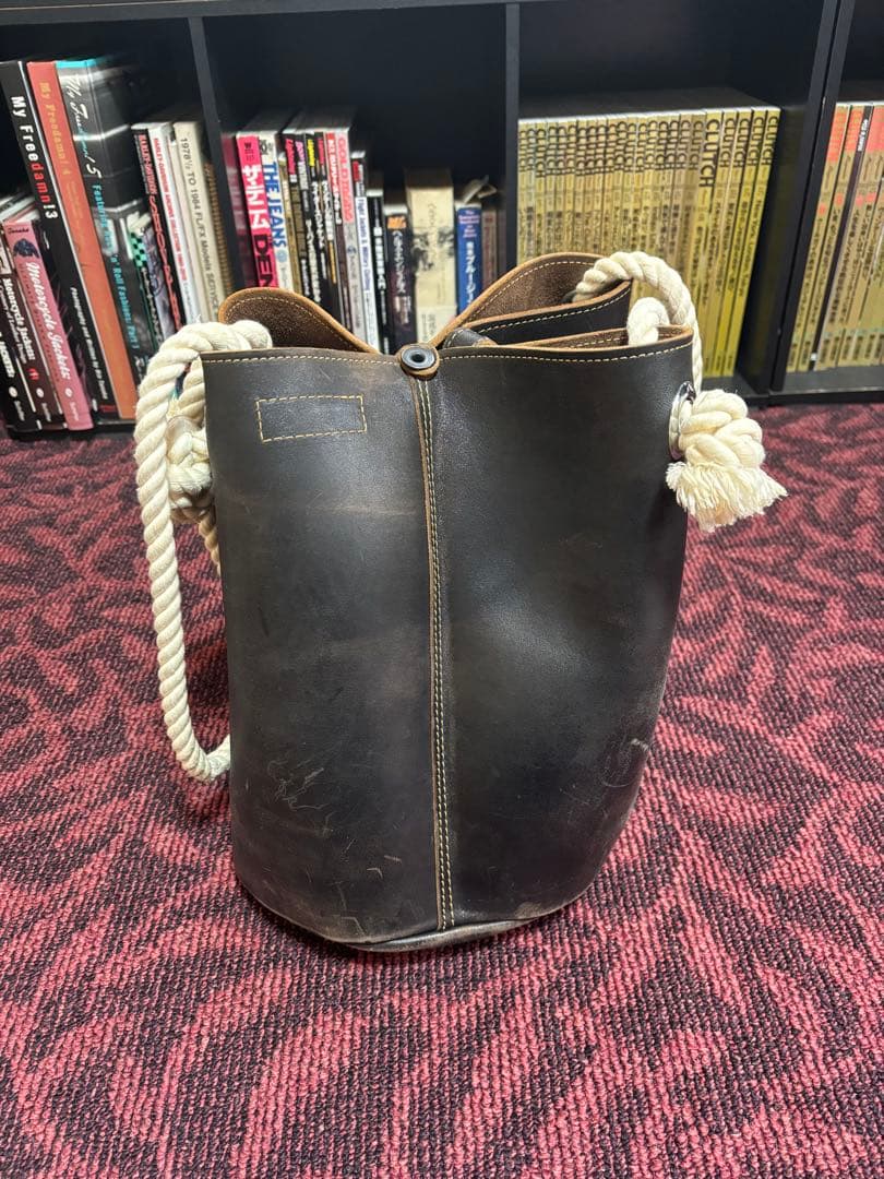 GUM-A-MAMA 定価約6万特注コードバン使用バケットバック希少レア