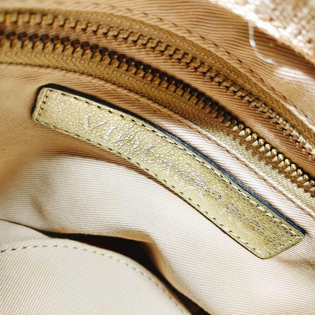 VIOLAd'ORO ヴィオラドーロ カゴバッグ ショルダー 2way タッセル