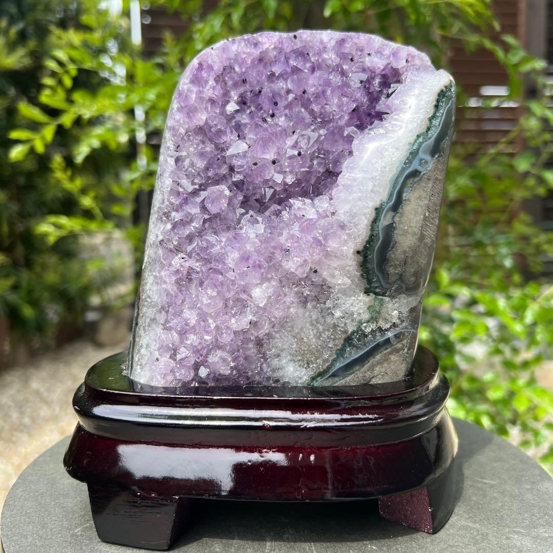 ✨紫の煌めきパワー✨ウルグアイ産 ファントム アメジストクラスター 天然石 原石