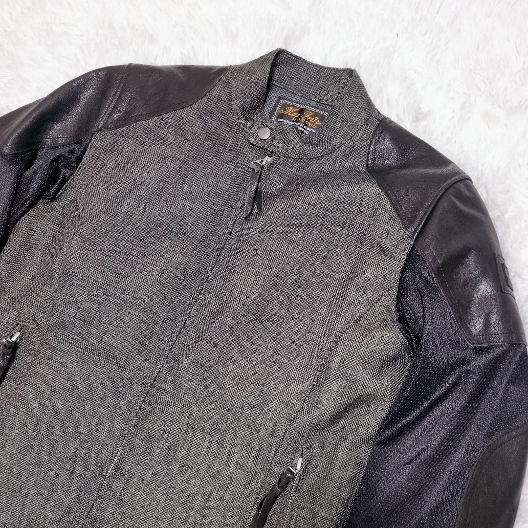 Max Fritzマックスフリッツ メッシュスリーブシングルライダースジャケット