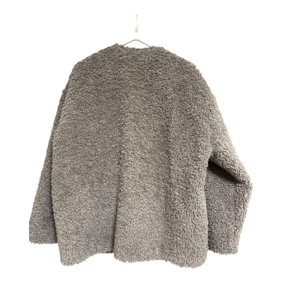 11月に購入！relume★ボアカラーレスジャケット★チャコールグレー