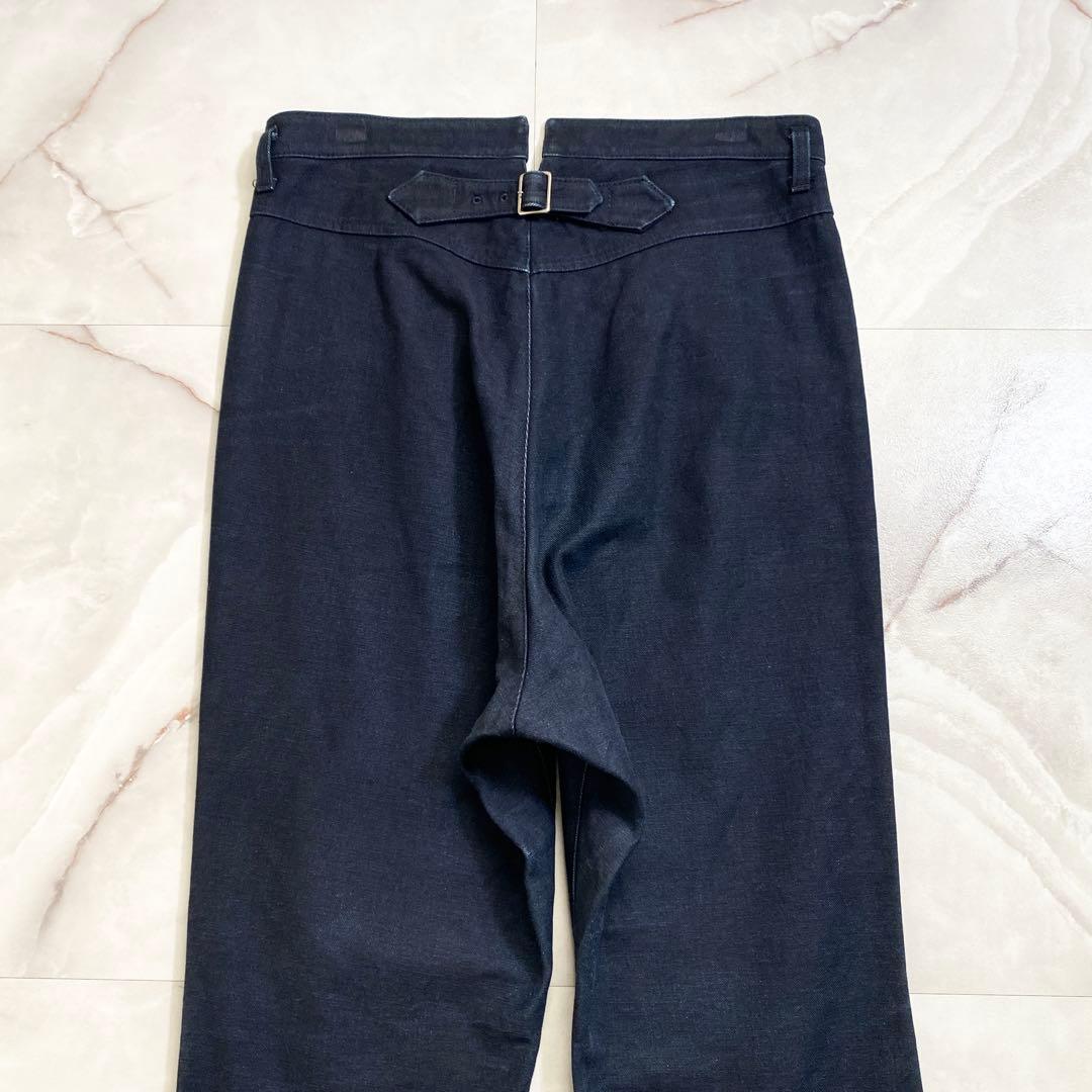 A15597 美品 トリココムデギャルソン シンチバックサルエルデニム 濃紺M