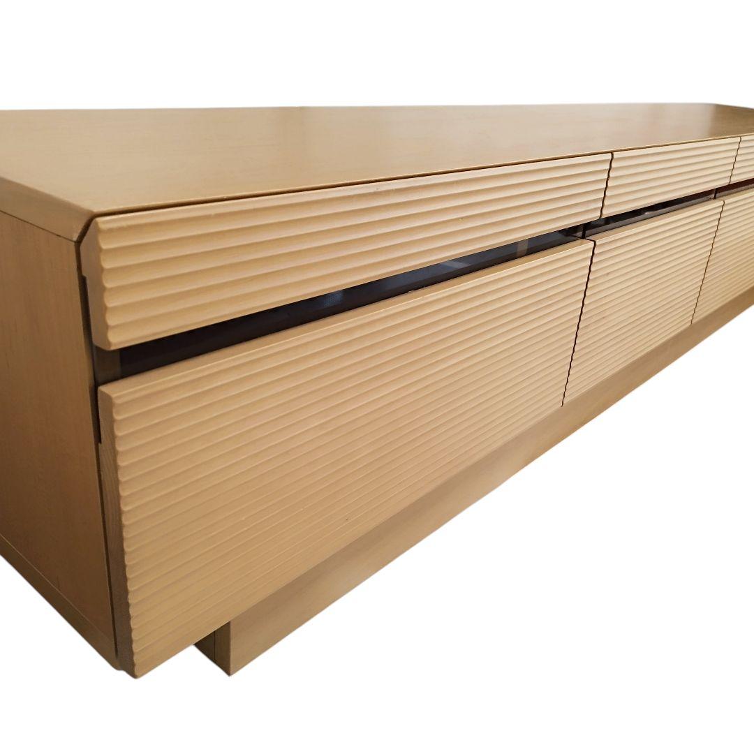 TVボード　木製　幅210cm　ロータイプ　アルダー 無垢　ナチュラル