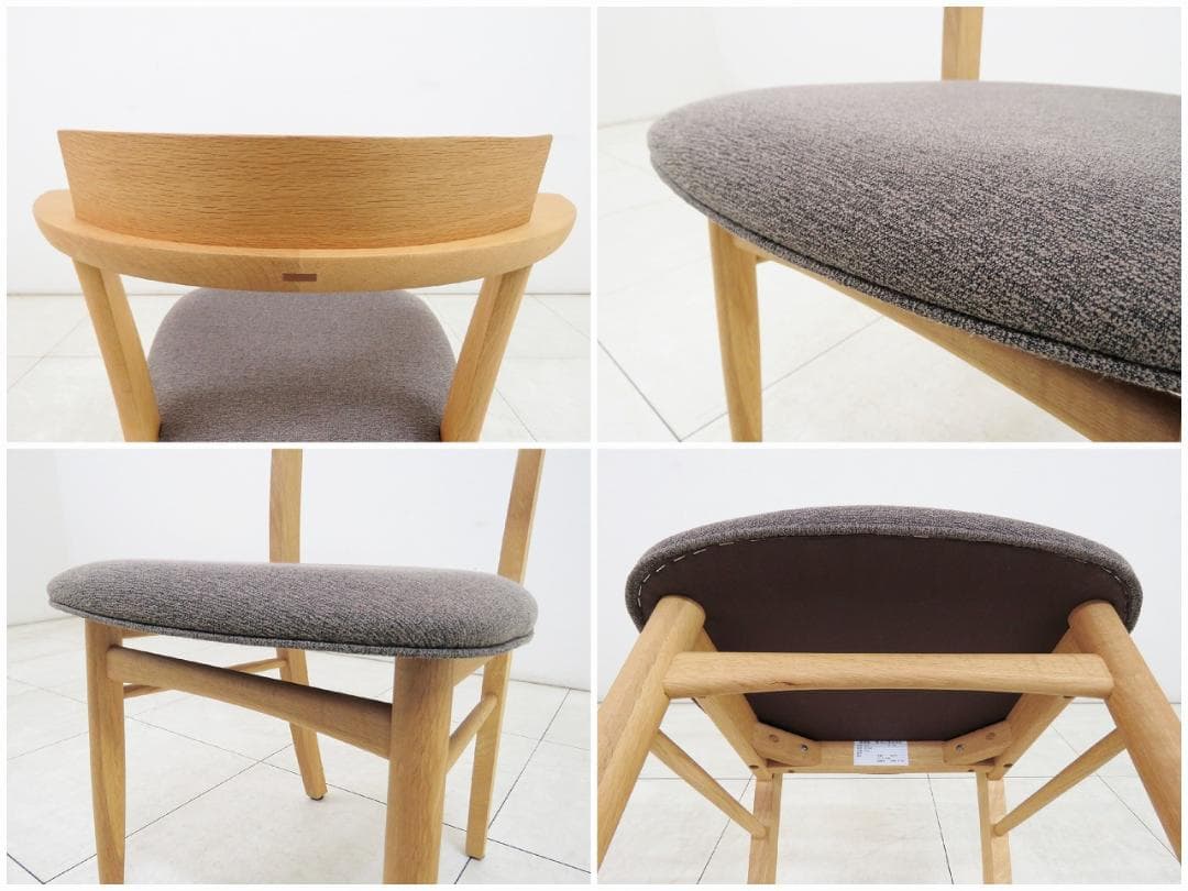 ★美品★柏木工 ソフィー ダイニングチェア オーク無垢 張座 IDC大塚家具 ①