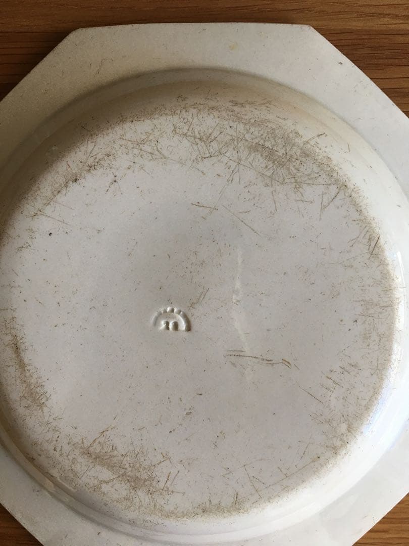 モントロー ファイアンスフィーヌ オクトゴナルプレート 深皿 アンティーク