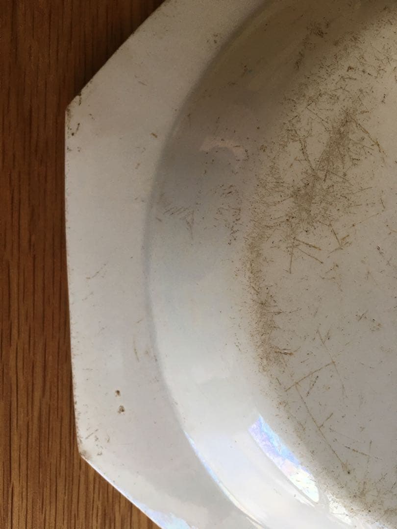 モントロー ファイアンスフィーヌ オクトゴナルプレート 深皿 アンティーク