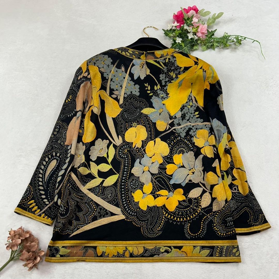 K426 新品未使用 M レオナール ウール×シルク カットソー レディース