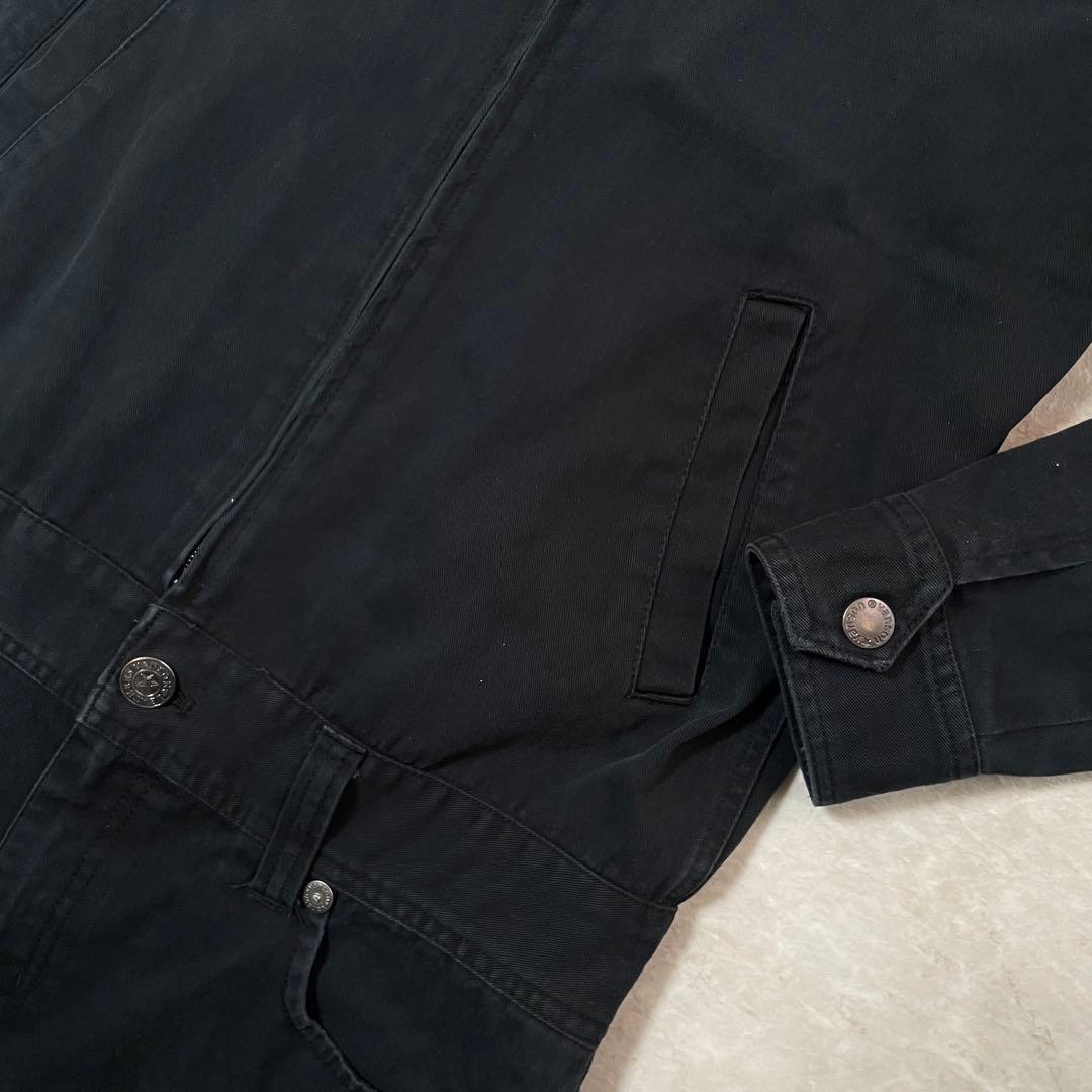 VANSON バンソン コットン スカル刺繍 袖着脱可能 オールインワン つなぎ