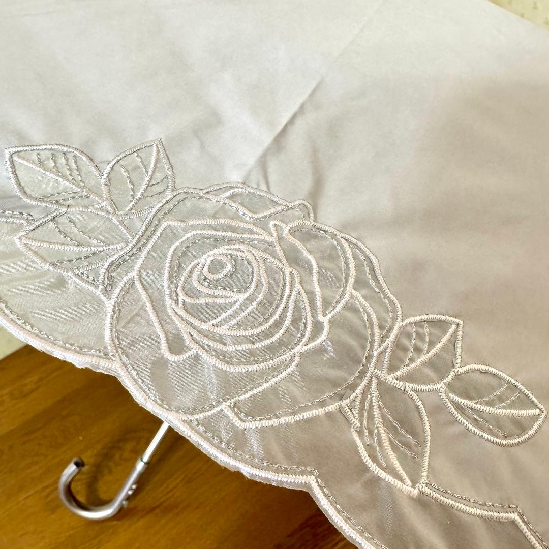 ★新品★ランバンコレクション　晴雨兼用　日傘　楽折　１級遮光　遮熱　軽量　バラ