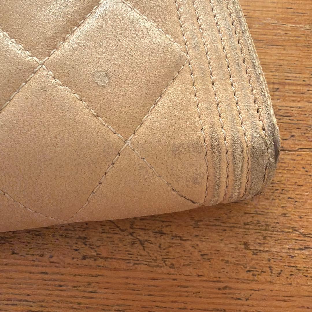 CHANEL BOYCHAHEL マトラッセロングウォレット ラムスキン 長財布