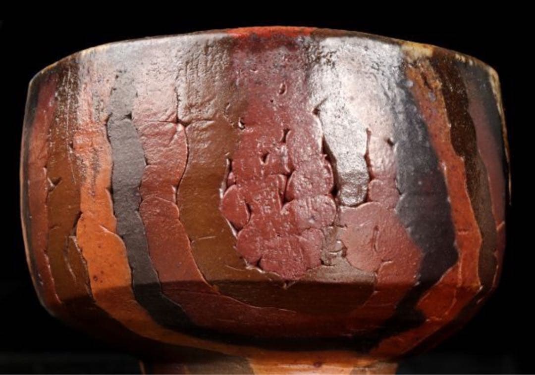 山本出『備前練込茶碗』 備前　茶碗 父 人間国宝 山本陶秀 保証品 茶道具