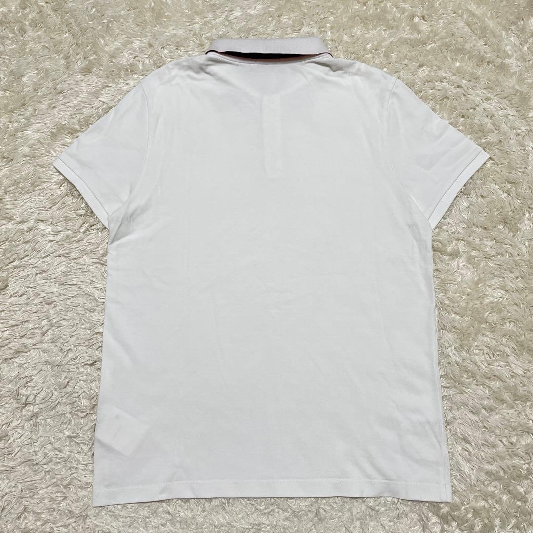 モンクレール　襟裏ロゴ　マグリア　ポロシャツ　ホワイト　Mサイズ