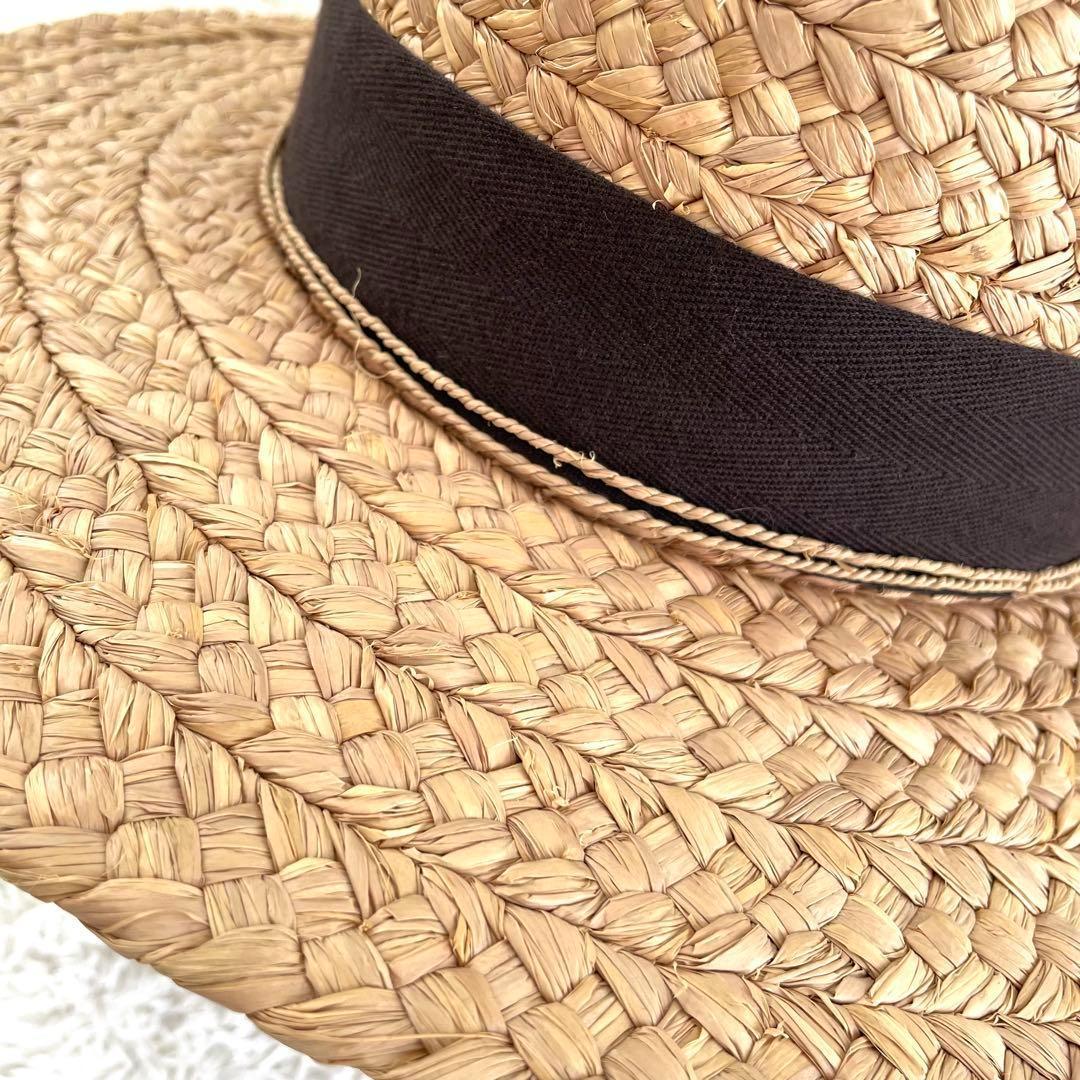 ヘレンカミンスキー✨麦わら帽子　カンカン帽　ハット　ストロー　ナチュラル　ヌガー