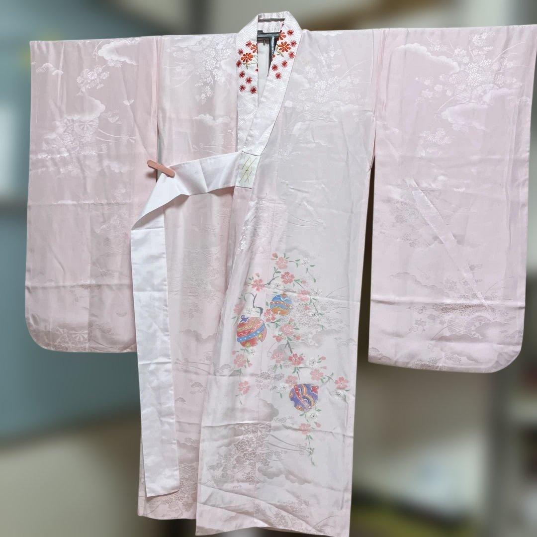 正絹　総絞り　四つ身祝い着