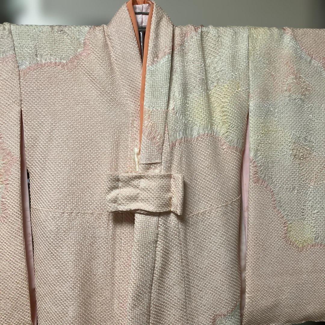 正絹　総絞り　四つ身祝い着