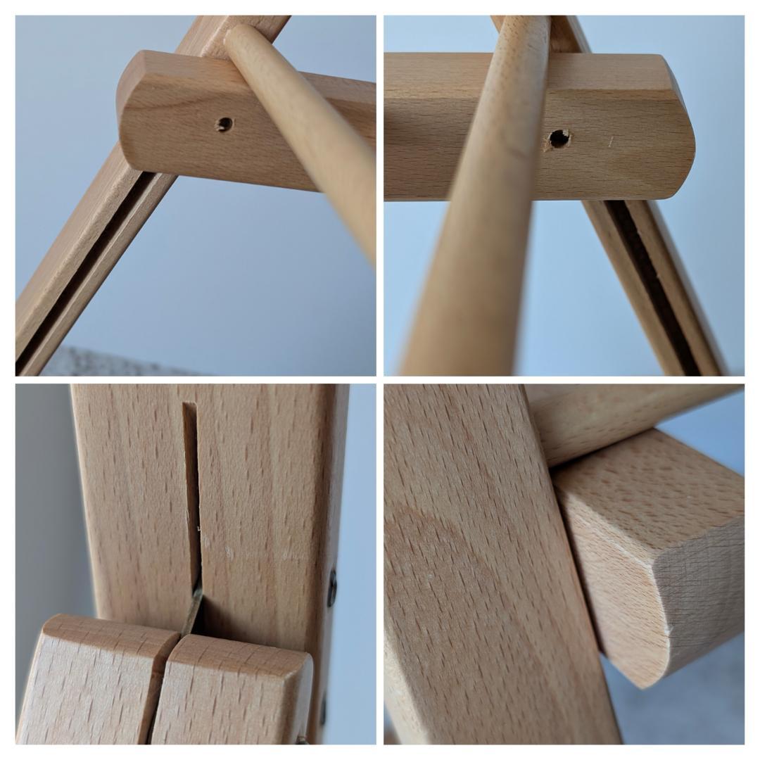 90s ビンテージ 無印 イタリア製 ブナ材 折りたたみチェア 2脚セット 美品