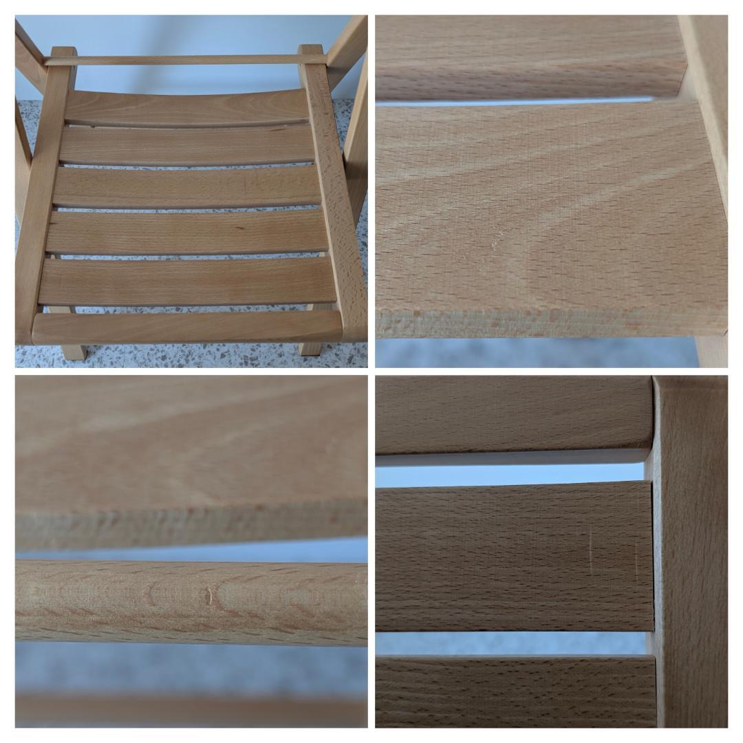 90s ビンテージ 無印 イタリア製 ブナ材 折りたたみチェア 2脚セット 美品